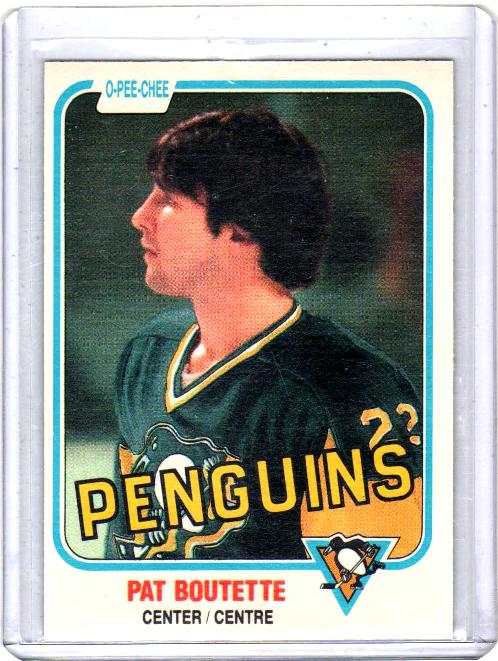 1981 O-Pee-Chee  Pat Boutette  Card #255 - Pittsburgh Penguins